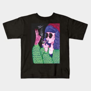 Alien Girl With Joint Kids T-Shirt